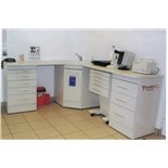 Masca chiuveta cabinet medical/stomatologic de colt cu usa, 340x460x690x830 mm