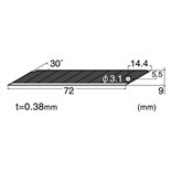 Set Cutter / cutit utilitar metalic mic NT Cutter - 9mm + 10 lame de schimb