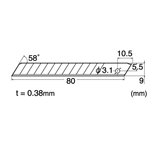 Set 10 lame cutter de tip A de 9mm NT Cutter