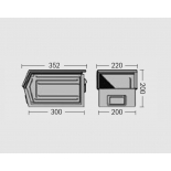 Cutie depozitare metalica vopsita/zincata -352x200x200mm