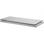 Polite metalice raft Dolle Steelboards 800x300 mm, argintii, 2 bucati