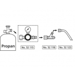 Regulator presiune butelie gaz  1-4 bari filet 3/8", cu manometru, pentru propan & butan