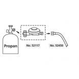 Regulator presiune butelie gaz  50 mbar filet 1/4", pentru propan & butan