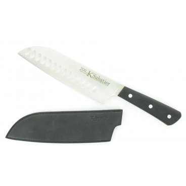 Cutit de gatit oriental, lungime 18cm, cu buzunare de aer, Sabatier 200 - G10.