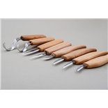 S08 Set de 8 cutite pentru sculptura in lemn, de baza BeaverCraft