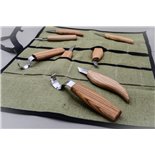 S08 Set de 8 cutite pentru sculptura in lemn, de baza BeaverCraft