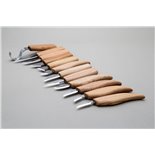 S10 Set de 12 cutite pentru sculptura in lemn BeaverCraft