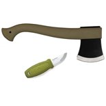 MORA 44 Set topor si cutit Eldris verde Morakniv Suedia