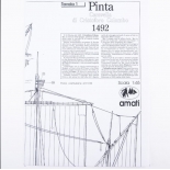 1010 Planuri constructie navomodel Amati Pinta, 1492