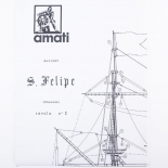 1017 Planuri constructie navomodel Amati San Felipe 1690