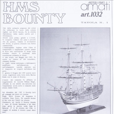 1032 Planuri constructie navomodel Amati HMS Bounty