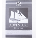 1046 Planuri constructie navomodel Amati Adventure - Nava de pirati 1760