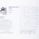 1100/05  Planuri contructie navomodel Victory Models, HMS Pegasus