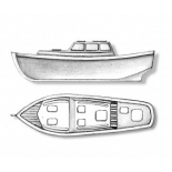 4978 Set 2 barci cu motor cu cabina din plastic  pentru navomodele, 80mm, Amati