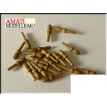 4104/10 Set 50 cavile din lemn de nuc, 10mm, Amati