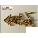 4104/14 Set 50 cavile din lemn de nuc, 14mm, Amati