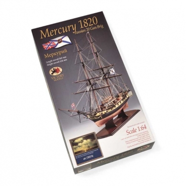 1300/06 MERCURY - Bric rusesc 1820, Navomodel Victory Models, Scara 1:64 - Lungime 80cm - Inaltime 65cm 