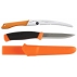 CBS145 Set Cutit Heavy Duty ORANGE Si Fierastrau pliabil bushcraft/camping Silky Gomboy curbat 240mm cu 8dinti/30mm