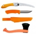 CBS154 Set Cutit Bushcraft Orange, Fierastrau Silky Pocketboy curbat 170mm cu 8dinti/30mm si Topor Portocaliu