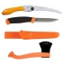 CBS155 Set Cutit Heavy Duty ORANGE, Fierastrau Silky Pocketboy curbat 170mm cu 8dinti/30mm si Topor portocaliu