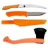 CBS174 Set Cutit Bushcraft Orange, Fierastrau Silky Gomboy curbat 240mm cu 8dinti/30mm si Topor portocaliu