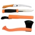 CBS178 Set Cutit Morakniv 2000, portocaliu, Fierastrau Silky Gomboy curbat 240mm cu 8dinti/30mm si Topor portocaliu