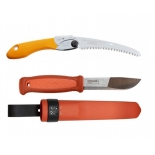 CBS127.1 Set Cutit Morakniv Kansbol ORANGE Si Fierastrau pliabil bushcraft/camping Silky Pocketboy curbat 170mm cu 8dinti/30mm