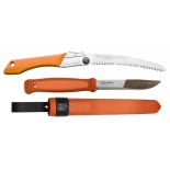 CBS137.1 Set Cutit Morakniv Kansbol ORANGE Si Fierastrau pliabil bushcraft/camping Silky Gomboy curbat 210mm cu 8dinti/30mm