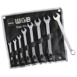 Set chei combinate fixă-inelară WGB 7-19 mm, 8 piese, crom-vanadiu