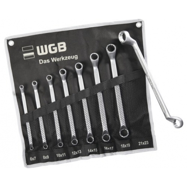 Set chei inelare cu cot duble WGB 6-23 mm, 8 piese, crom-vanadiu