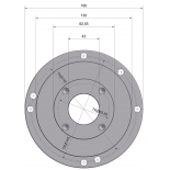 Flanșă de montaj pentru mandrine de strung Ø 160 mm, WABECO