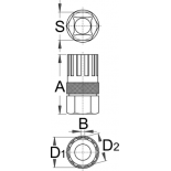 1670.4/4 Cheie de schimbare a cuplajului torpedou bicicleta