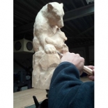 SPB1020 Menghina sculptura in lemn profesional 2 axe.